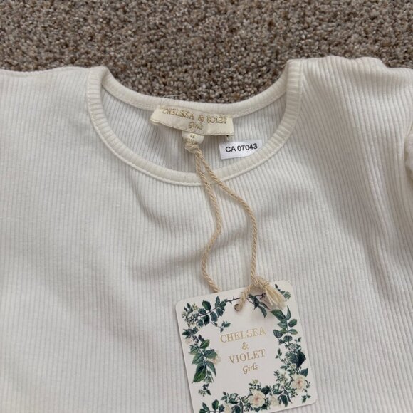 White Ivory Summer Dress Girls NWT Size 6 Chelsea & Violet - Picture 7 of 8